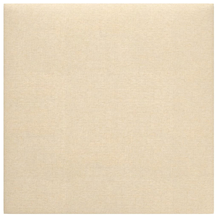 Pannelli Murali 12 pz Crema 30x30 cm in Tessuto 1,08 m² 343788
