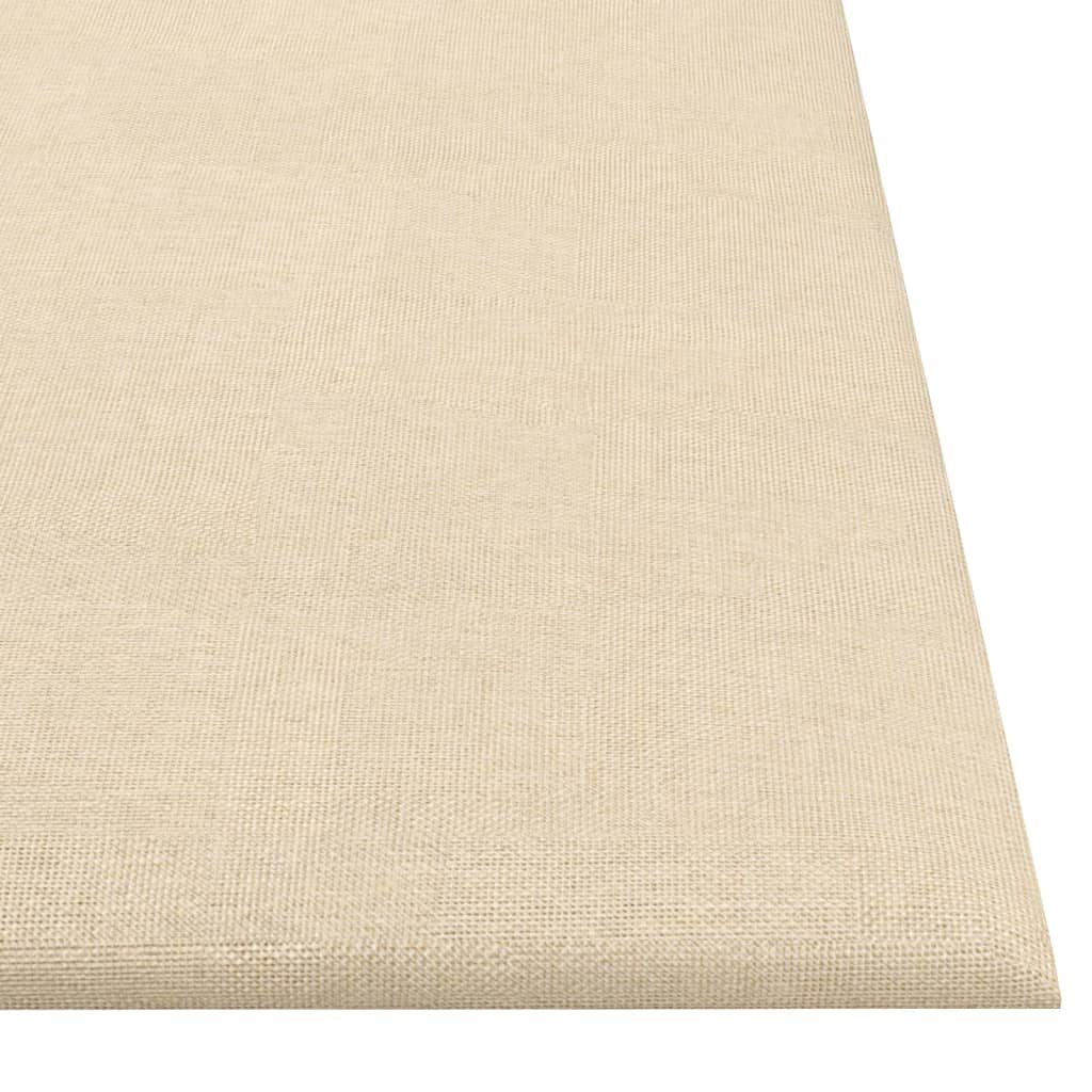 Pannelli Murali 12 pz Crema 30x30 cm in Tessuto 1,08 m² 343788