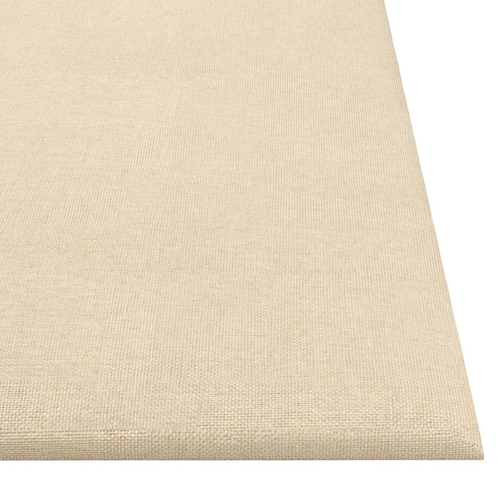 Pannelli Murali 12 pz Crema 30x30 cm in Tessuto 1,08 m² 343788