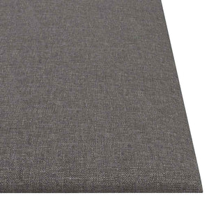 Pannelli Murali 12 pz Grigio Chiaro 30x30 cm in Tessuto 1,08 mÂ²