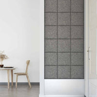Pannelli Murali 12 pz Grigio Chiaro 30x30 cm in Tessuto 1,08 mÂ²