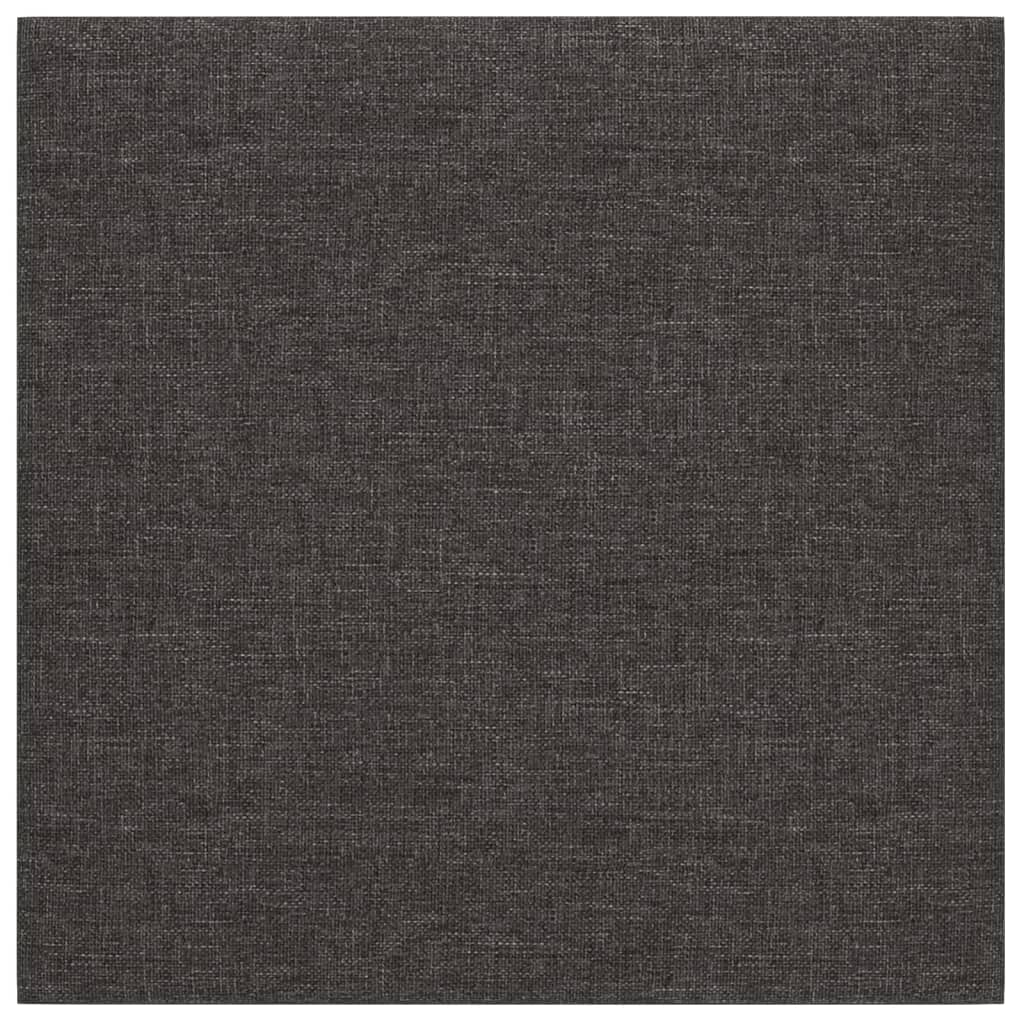 Pannelli Murali 12 pz Grigio Scuro 30x30 cm in Tessuto 1,08 m² 343790