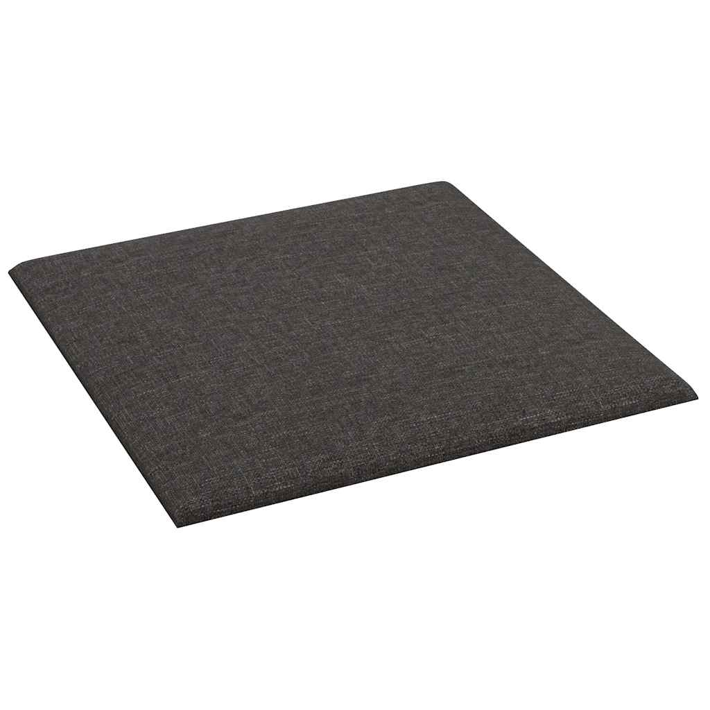 Pannelli Murali 12 pz Grigio Scuro 30x30 cm Tessuto 1,08 mÂ²
