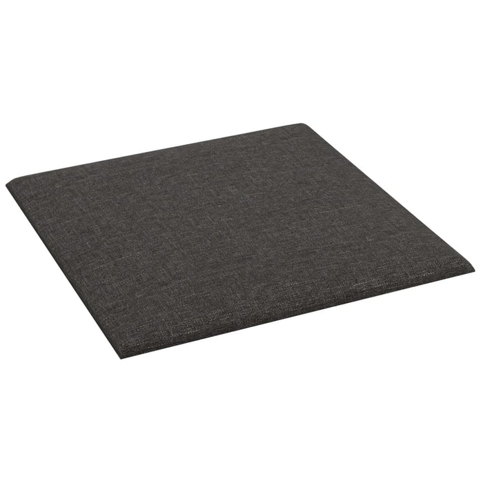 Pannelli Murali 12 pz Grigio Scuro 30x30 cm in Tessuto 1,08 m² 343790