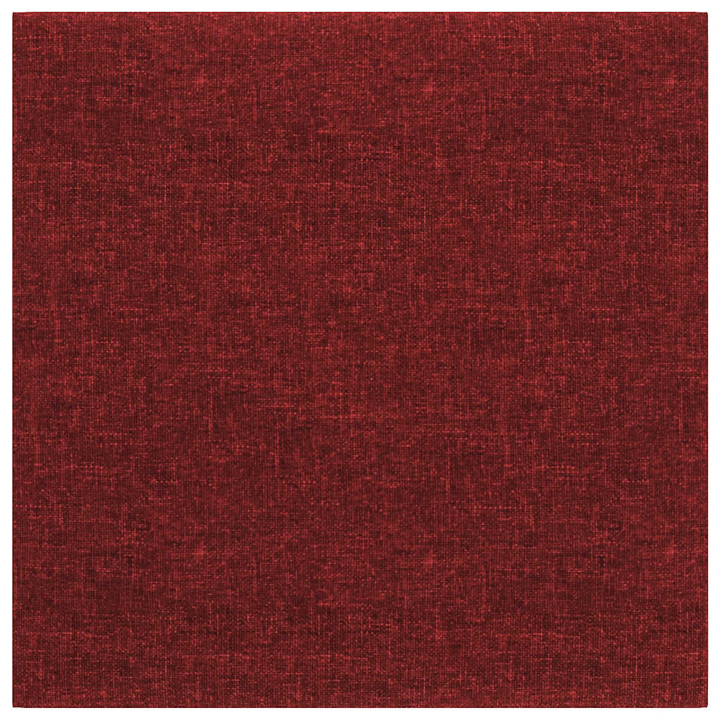 Pannelli Murali 12 pz Rosso Vino 30x30 cm in Tessuto 1,08 m² 343792