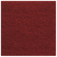 Pannelli Murali 12 pz Rosso Vino 30x30 cm in Tessuto 1,08 m² 343792