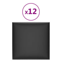 Pannelli Murali 12 pz Neri 30x30 cm Similpelle 1,08 mÂ² cod mxl 13066