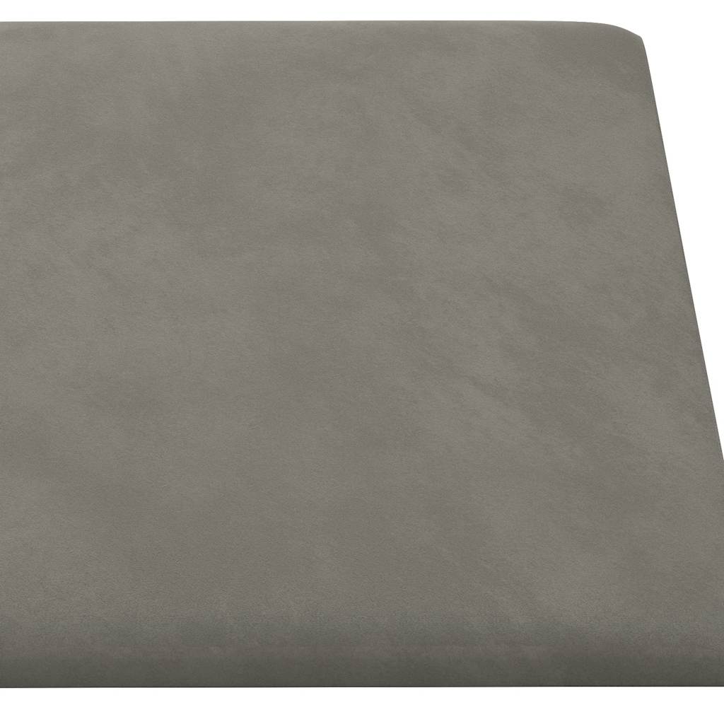 Pannelli Murali 12 pz Grigio Chiaro 30x30 cm Velluto 1,08 mÂ² cod mxl 19671