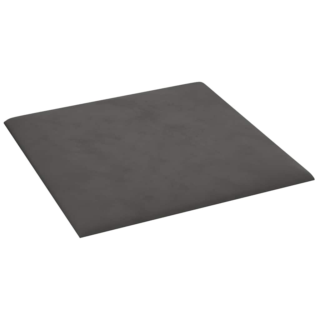 Pannelli Murali 12 pz Grigio Scuro 30x30 cm Velluto 1,08 mÂ² cod mxl 10395