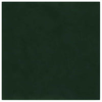 Pannelli Murali 12 pz Verde Scuro 60x15 cm Velluto 1,08 m² 343809