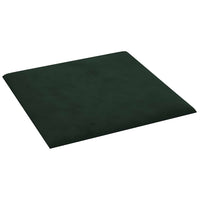 Pannelli Murali 12 pz Verde Scuro 30x30 cm Velluto 1,08 mÂ² cod mxl 12303