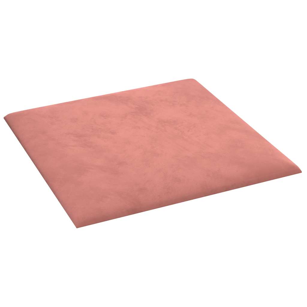 Pannelli Murali 12 pz Rosa 30x30 cm Velluto 1,08 mÂ² cod mxl 19644
