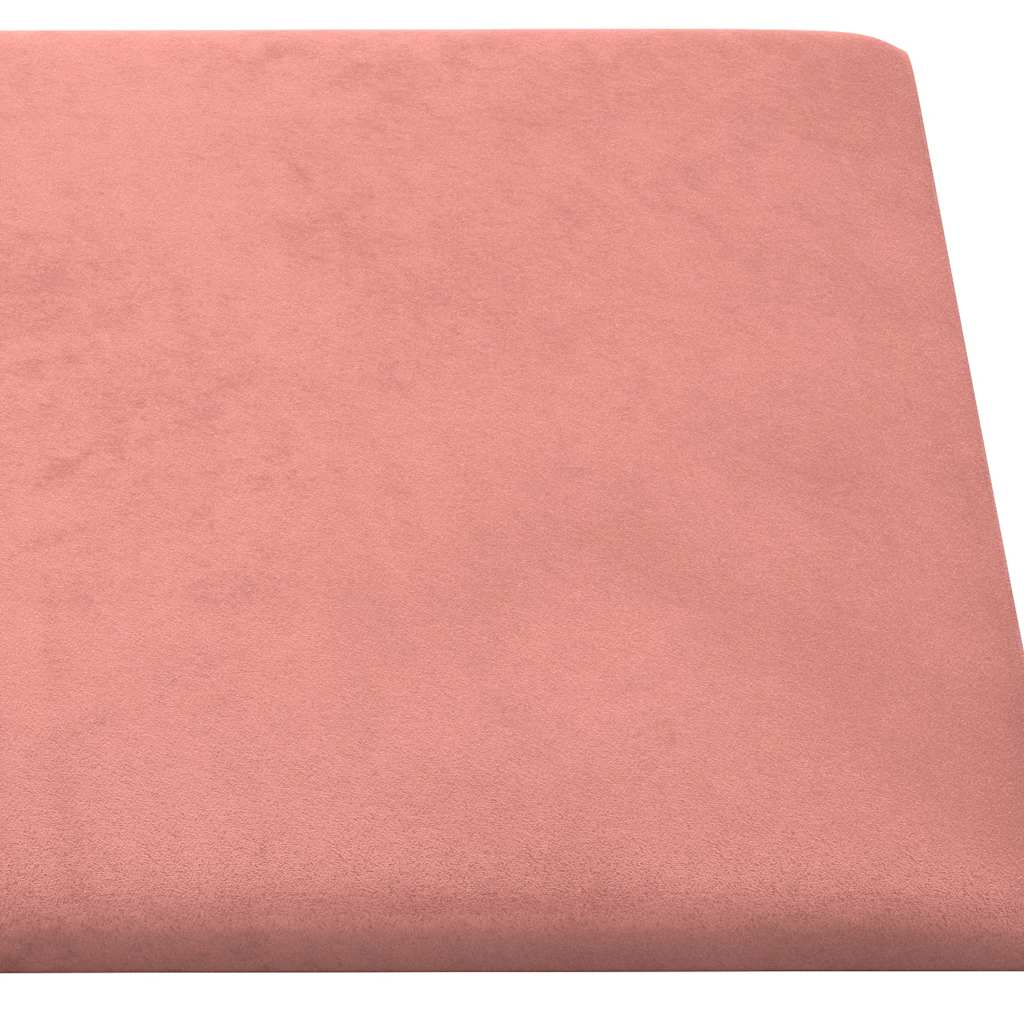 Pannelli Murali 12 pz Rosa 30x30 cm Velluto 1,08 m² 343810