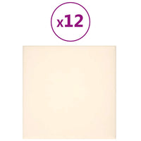Pannelli Murali 12 pz Crema 30x30 cm Velluto 1,08 mÂ² cod mxl 19507