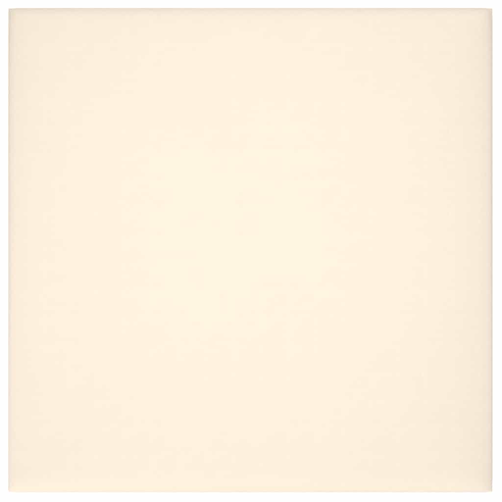 Pannelli Murali 12 pz Crema 30x30 cm Velluto 1,08 m² 343815