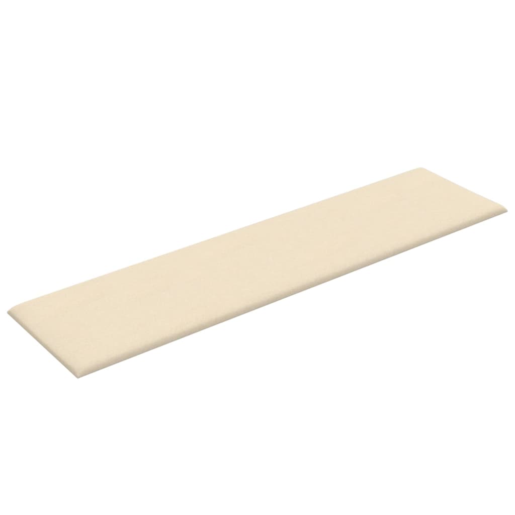 Pannelli Murali 12 pz Crema 60x15 cm Tessuto 1,08 m² 343816