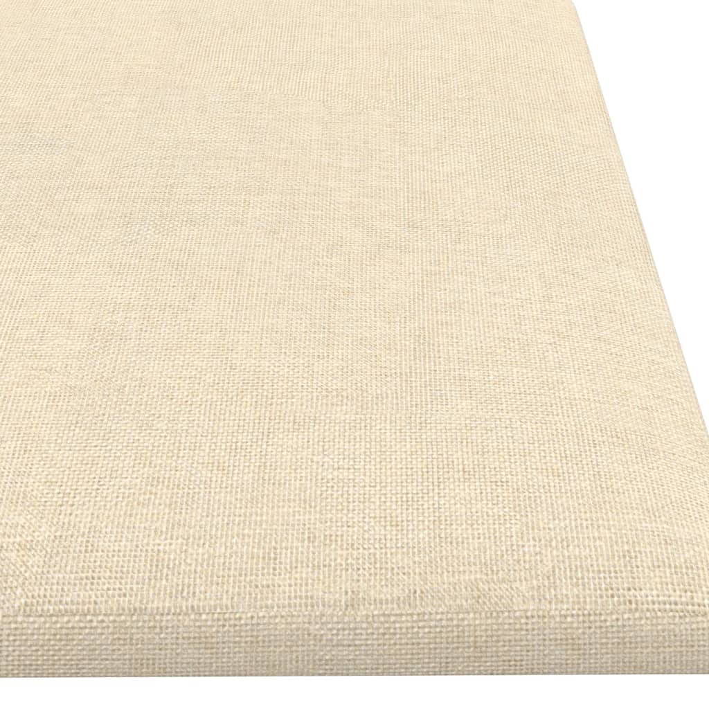 Pannelli Murali 12 pz Crema 60x15 cm Tessuto 1,08 m² 343816