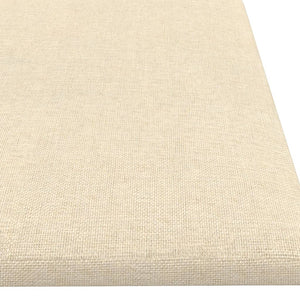 Pannelli Murali 12 pz Crema 60x15 cm Tessuto 1,08 m² 343816
