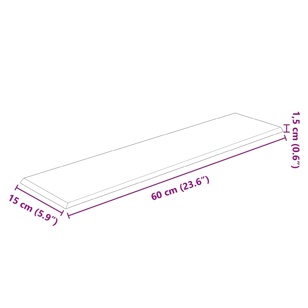 Pannelli Murali 12 pz Crema 60x15 cm Tessuto 1,08 mÂ² cod mxl 20227