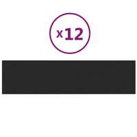 Pannelli Murali 12 pz Neri 60x15 cm Tessuto 1,08 mÂ² cod mxl 5794