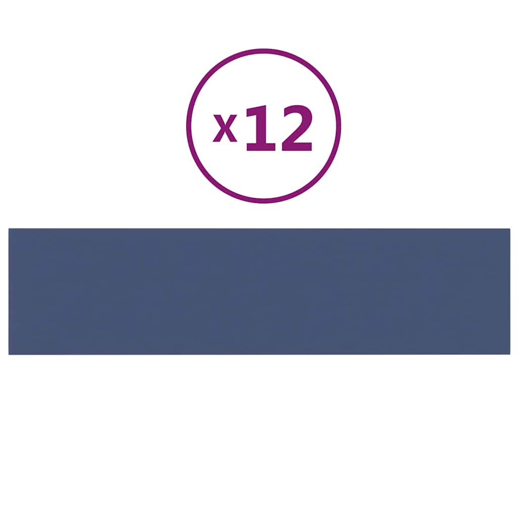 Pannelli Murali 12 pz Blu 60x15 cm Tessuto 1,08 mÂ² cod mxl 20094