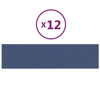 Pannelli Murali 12 pz Blu 60x15 cm Tessuto 1,08 mÂ² cod mxl 20094