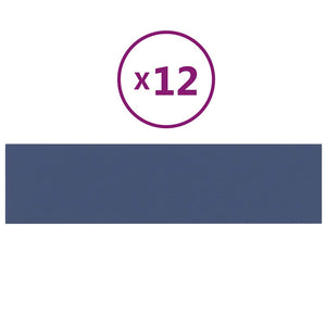 Pannelli Murali 12 pz Blu 60x15 cm Tessuto 1,08 mÂ² cod mxl 20094