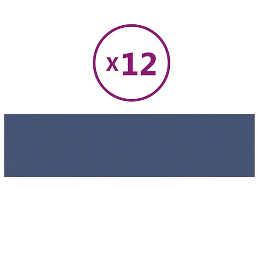 Pannelli Murali 12 pz Blu 60x15 cm Tessuto 1,08 mÂ² cod mxl 20094