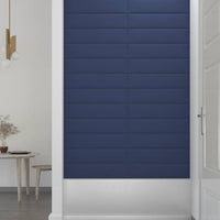 Pannelli Murali 12 pz Blu 60x15 cm Tessuto 1,08 mÂ² cod mxl 20094
