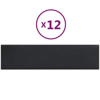 Pannelli Murali 12 pz Neri 60x15 cm Similpelle 1,08 mÂ² cod mxl 23970