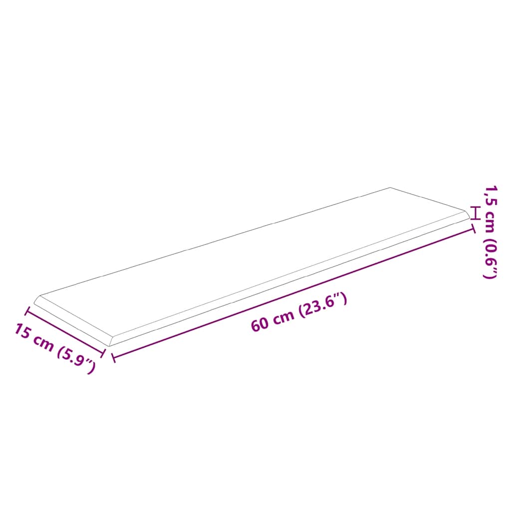 Pannelli Murali 12 pz Neri 60x15 cm Similpelle 1,08 m² 343827