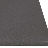 Pannelli Murali 12 pz Grigio 60x15 cm Similpelle 1,08 mÂ² cod mxl 20039