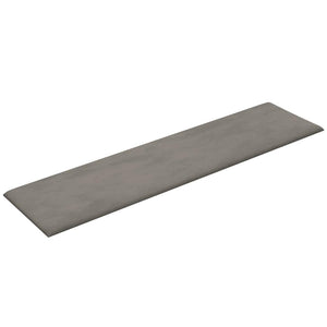 Pannelli Murali 12 pz Grigio Chiaro 60x15 cm Velluto 1,08 mÂ² cod mxl 25308