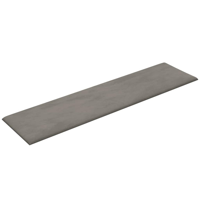 Pannelli Murali 12 pz Grigio Chiaro 60x15 cm Velluto 1,08 mÂ² cod mxl 25308