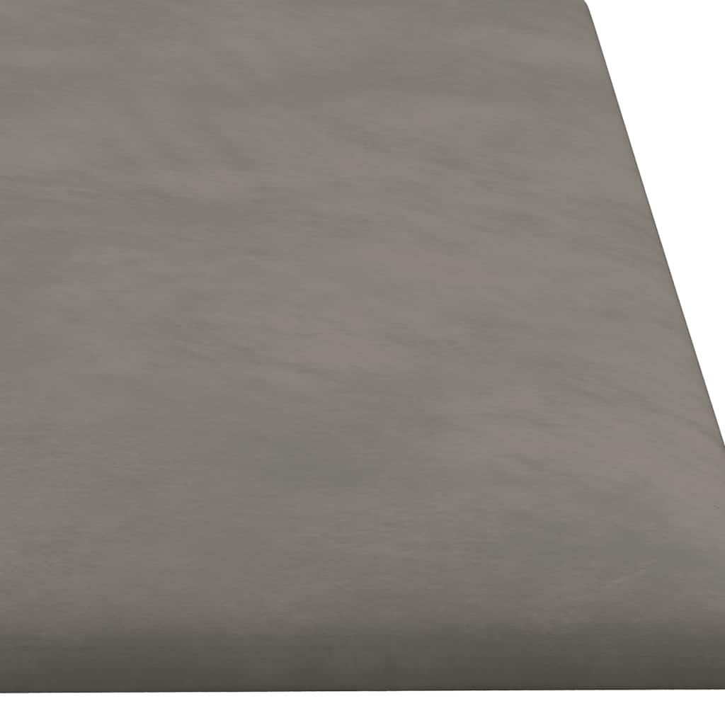 Pannelli Murali 12 pz Grigio Chiaro 60x15 cm Velluto 1,08 mÂ² cod mxl 25308