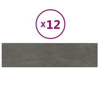 Pannelli Murali 12 pz Grigio Scuro 60x15 cm Velluto 1,08 m² 343836
