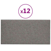 Pannelli Murali 12 pz Grigio Chiaro 60x30 cm in Tessuto 2,16 mÂ² cod mxl 12961