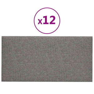 Pannelli Murali 12 pz Grigio Chiaro 60x30 cm in Tessuto 2,16 mÂ² cod mxl 12961