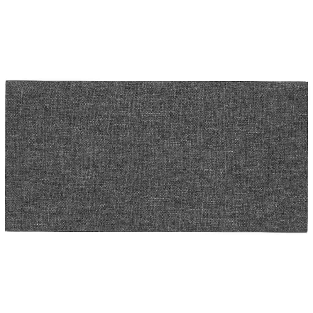 Pannelli Murali 12 pz Grigio Scuro 60x30 cm in Tessuto 2,16 mÂ²