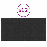 Pannelli Murali 12 pz Neri 60x30 cm in Tessuto 2,16 mÂ² cod mxl 18984