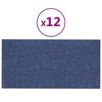 Pannelli Murali 12 pz Blu 60x30 cm in Tessuto 2,16 m² 343854
