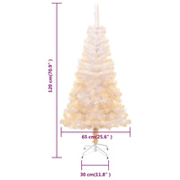 Albero di Natale Artificiale Punte Iridescenti Bianco 120cm PVC 344633