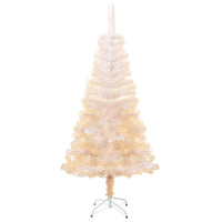Albero di Natale Artificiale Punte Iridescenti Bianco 150cm PVC 344634