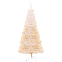 Albero di Natale Artificiale Punte Iridescenti Bianco 180cm PVC 344635
