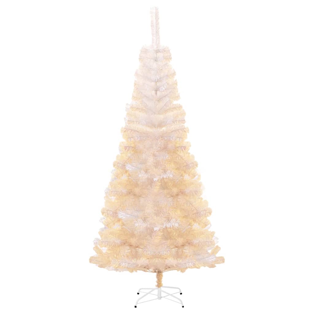 Albero di Natale Artificiale Punte Iridescenti Bianco 240cm PVC 344637