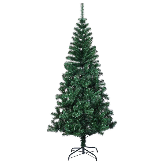 Albero di Natale Artificiale-Albero Natalizio Punte Iridescenti Verde 210 cm PVC