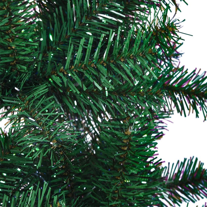 Albero di Natale Artificiale Punte Iridescenti Verde 240 cm PVC 344642