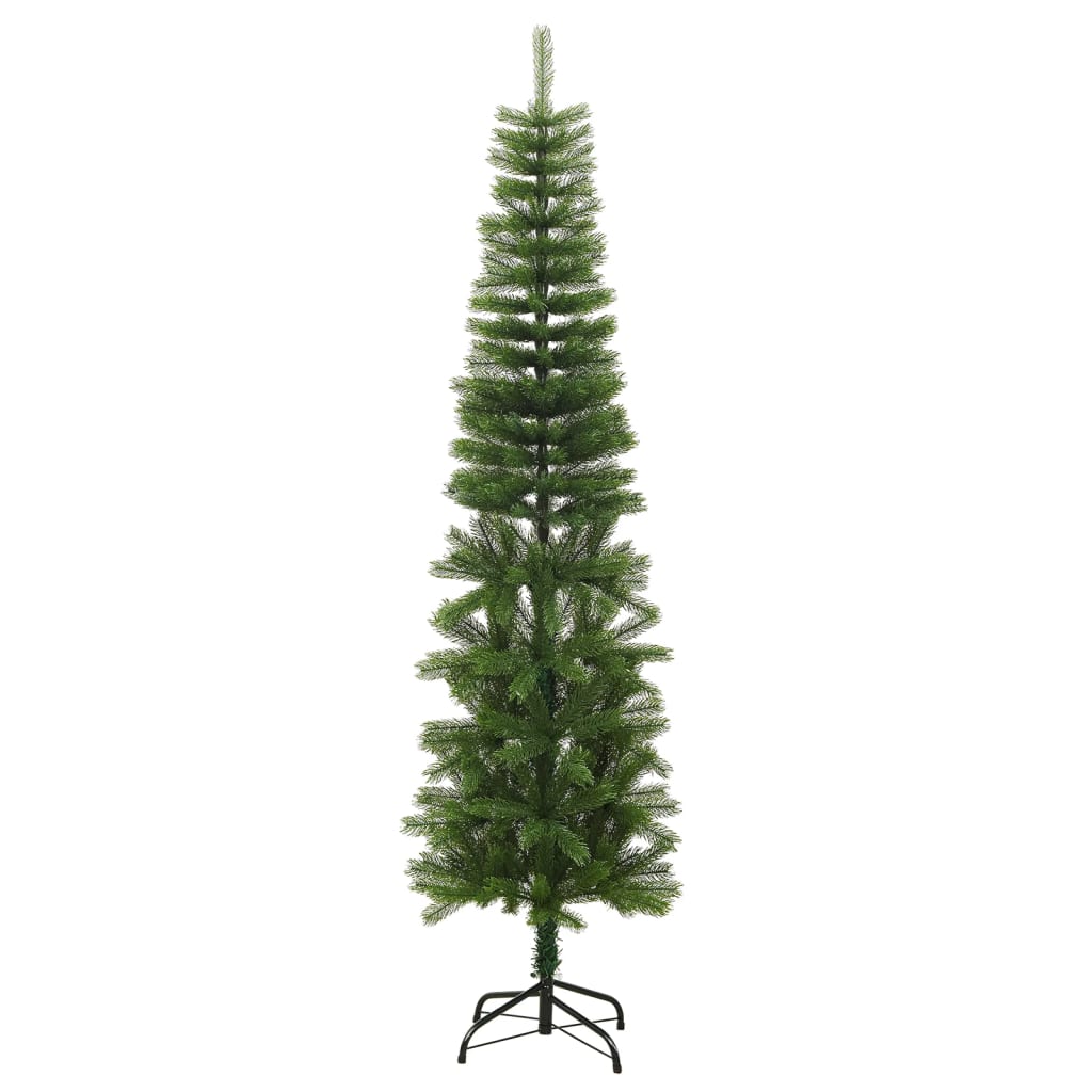 Albero di Natale Artificiale Sottile con Base 210 cm PE 344646