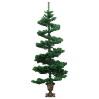 Albero di Natale Preilluminato con Vaso Verde 120 cm in PVC 344649