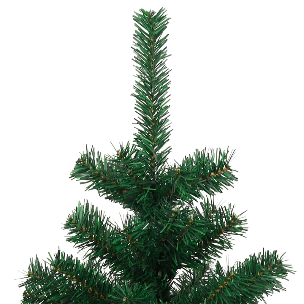 Albero di Natale Preilluminato con Vaso-Albero Natalizio-Decorazioni natalizie Verde 150 cm in PVC
